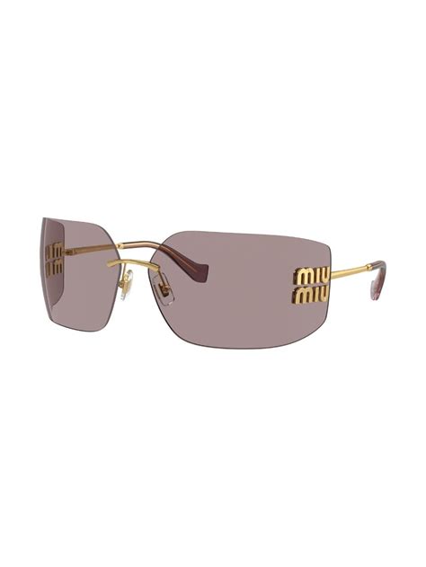 Silver Gradient Transparent Lenses Miu Miu Runway Sunglasses 